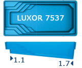 Композитный бассейн San Juan Luxor 7537 (7,5 х 3,7)