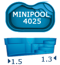 Композитный бассейн San Juan MINIPOOL 4025 (4,0 х 2,5)